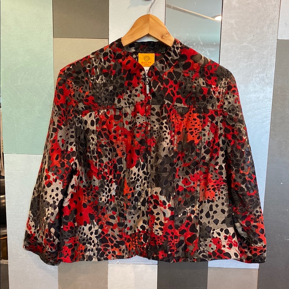 Ruby Rd. Women's Stylish Red And Black Leopard Pr… - image 1